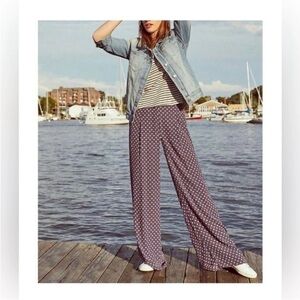 Anthropologie Feather Bone Wide Leg Dress Pants
